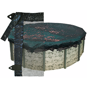 PoolTux round leaf guard net for 27 and 28 foot above ground pools