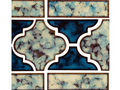 National Pool Tile Lantern Border Series Ocean Blue porcelain waterline tile, LAN-OCEAN