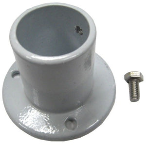 Perma-Cast PF-2115-L white aluminum deck mounted ladder flange for 1.5 in. OD tubing