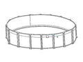 Doughboy Coronado 33 ft round 54 in. sub-assembly for CaliMar above ground pools