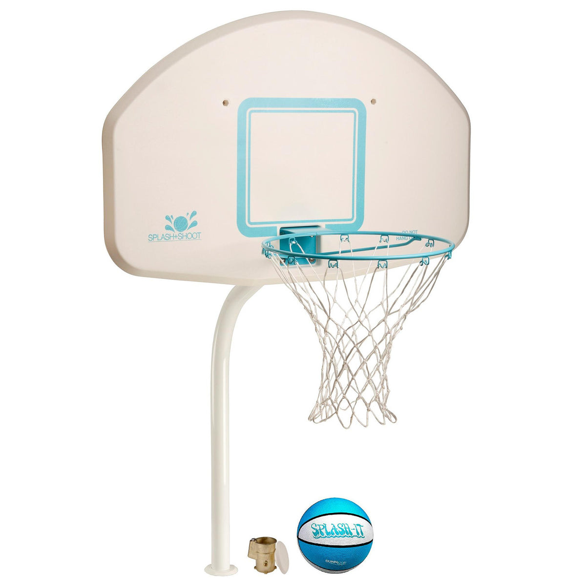 Dunn-Rite Products DMB200BR Deck Shoot Stainless regulation size deck mounted pool basketball unit