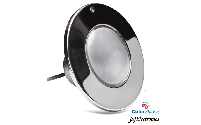 J&J Electronics ColorSplash XG-W 300W RGB and white LED pool light, 120V with 100 ft cord
