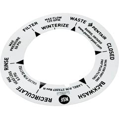 Pentair 273207 replacement label, listed as 2 inch DE (PH) EXP