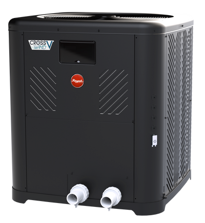 Raypak Crosswind V TWPH-6550EHT08 118,000 BTU pool heat pump, quarter view