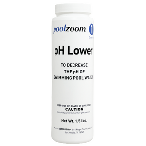 pH down sodium bisulfate balancer bottle for swimming pools and spas