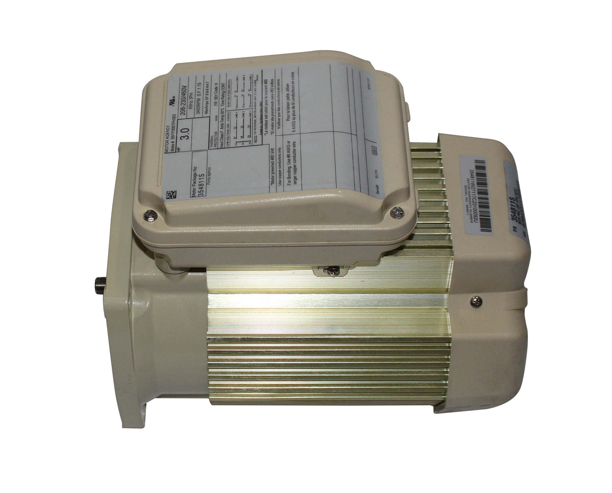 Pentair 354811S almond 3 HP three phase motor for WhisperFlo and WhisperFlo XF pumps