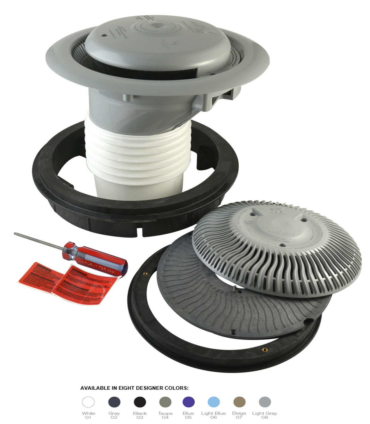 Paramount MDX-R3 concrete gray VGB compliant debris drain without sump