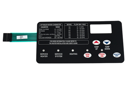 Pentair 472610Z MasterTemp switch membrane pad for the heater electrical system