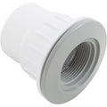 CMP 25523-501-100 gray fiberglass wall fitting, 1-1/2 inch socket by 2 inch spigot, with nut and gasket