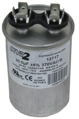 Century 628318-308 run capacitor, 30 MFD 370 VAC, for pool pump motors