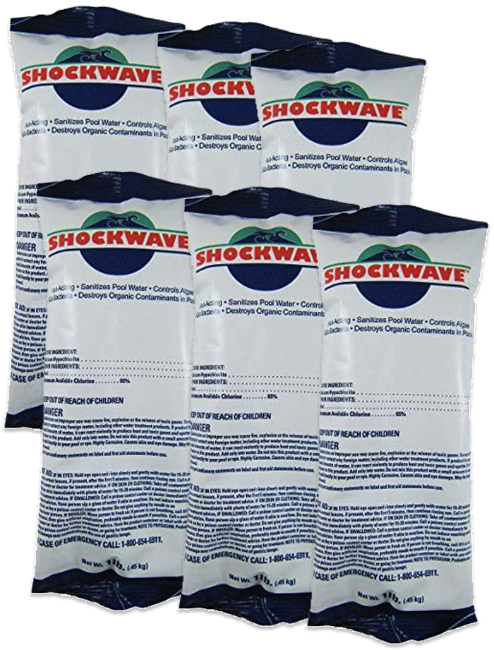 Shockwave 68% cal-hypo granular shock, case of six 1 lb bags