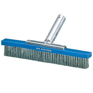 A&B Brush Manufacturing 12 inch stainless steel bristle algae brush with blue aluminum back