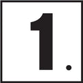 Inlays C622510 non-skid ceramic pool deck depth marker tile showing 1 with a decimal point