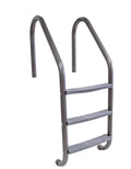 Global Pool Products Classic 3-Step polished pool ladder with white heavy duty treads