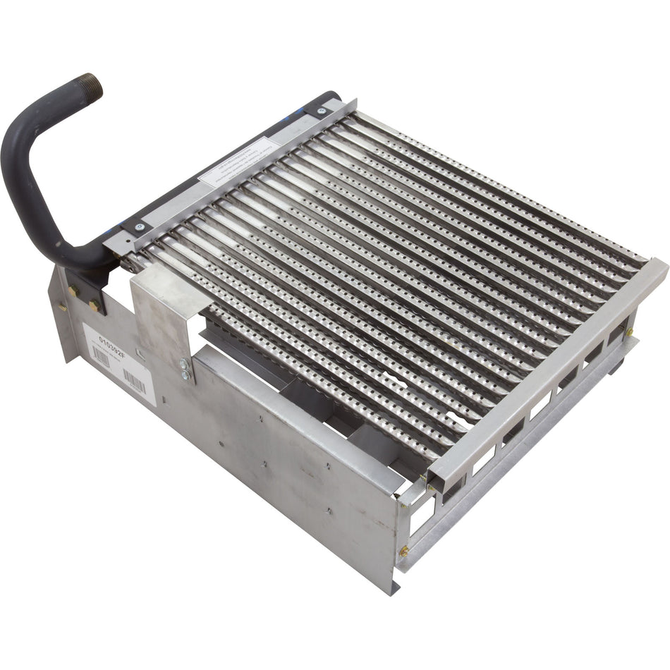 Raypak 010392F burner tray with burners for the model 266A pool heater