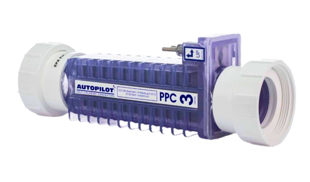 AutoPilot PPC3 replacement salt cell with unions for Pool Pilot systems