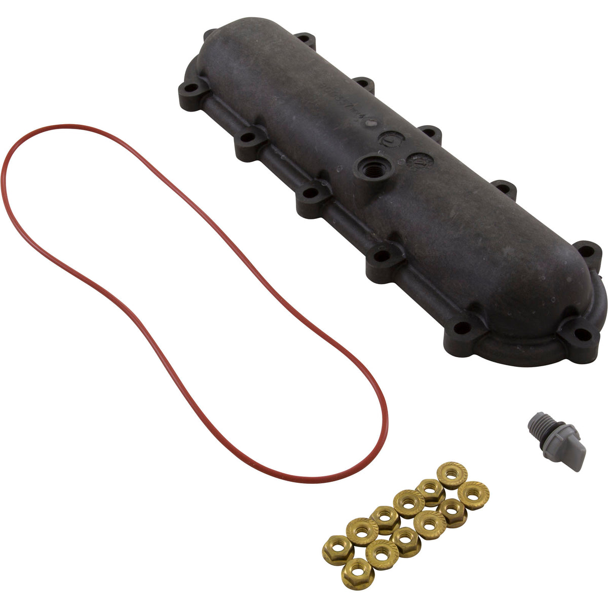 Raypak 015095F polymer return header for 206A, 266A, 336A and 406A heaters