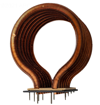 Jandy R0589405 heat exchanger tube for Model 400 JXi heater, front view
