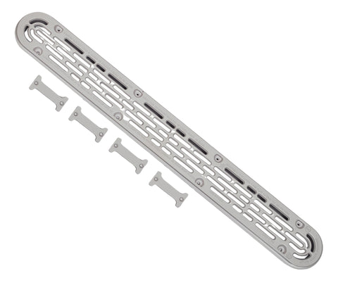 AquaStar 32CDFLFR103 32 inch light gray channel drain cover and frame