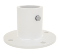 Perma-Cast PF-3119 white aluminum slide flange for 1.9 inch OD tubing rails