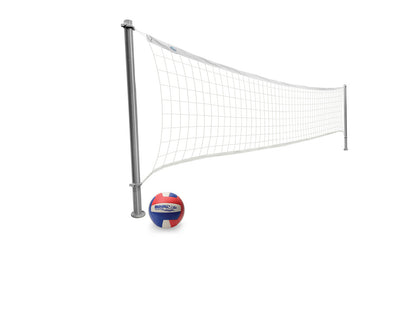 Dunn-Rite DMV190-238 Stainless DeckVolley regulation size pool volleyball set