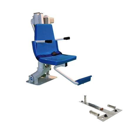 Global Pool Products Commercial C-450 ADA Pool Lift, 450 lb, with Tri-Point Drop-In Anchor, C450DIA