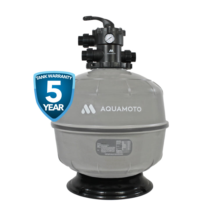 Aquamoto Nanowave 24 in. sand pool filter with 1-1/2 in. multiport valve