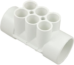 Waterway 672-4270 manifold, 2 inch slip by 2 inch slip with six 3/4 inch ports