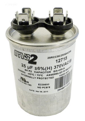 U.S. Seal RD-25-370 round run capacitor, 25 MFD 370V