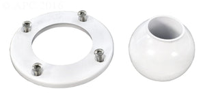 Sta-Rite 08428-0125 SwimQuip white inlet face plate and eyeball kit with screws