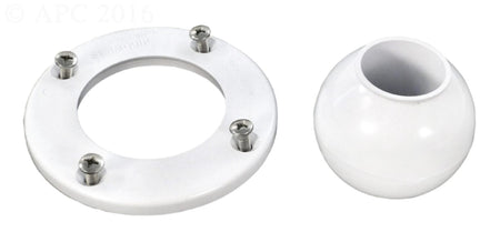 Sta-Rite 08428-0125 SwimQuip white inlet face plate and eyeball kit with screws