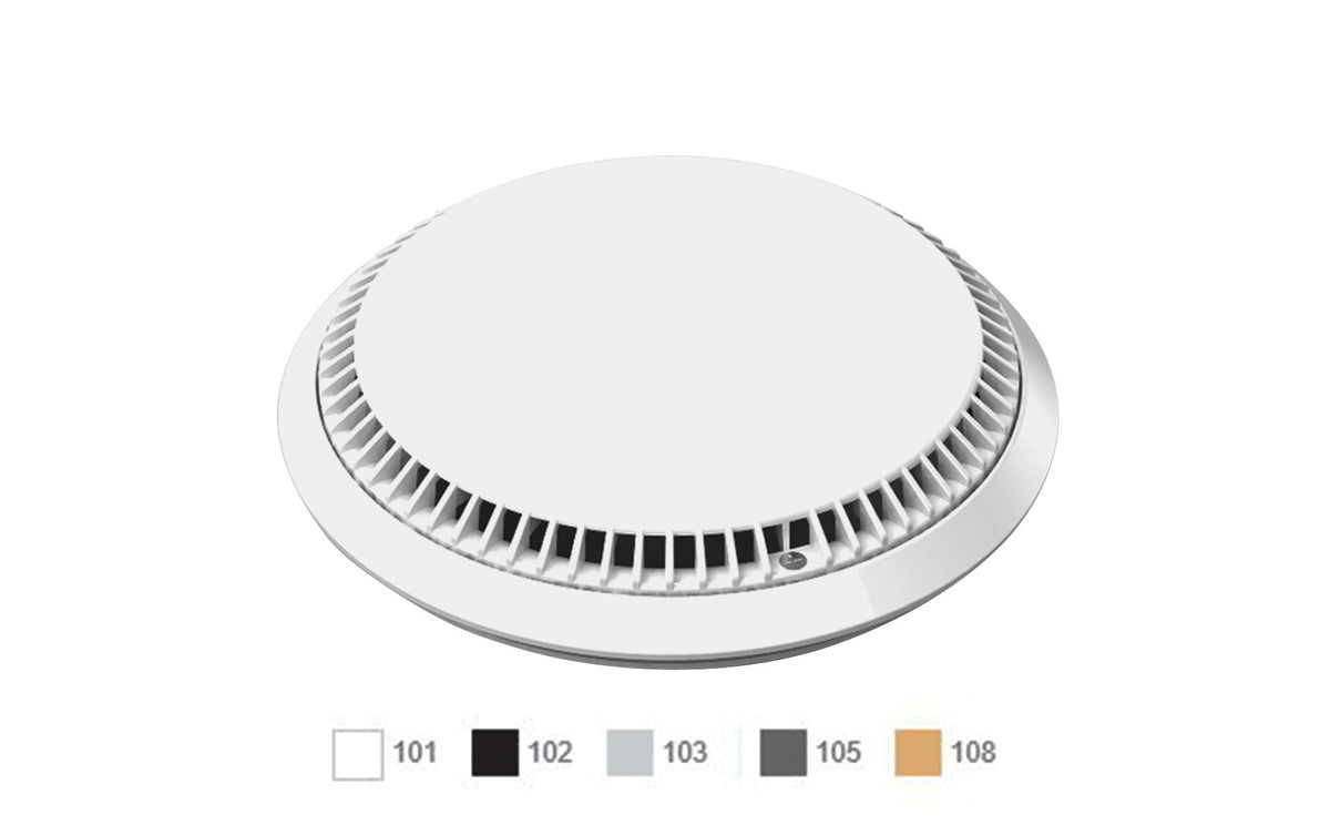 AquaStar 10AVR105 10 inch round dark gray anti-entrapment suction outlet cover with riser ring and mud frame