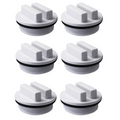 Six pack of 1-1/2 inch threaded pool winterizing plugs with o-rings