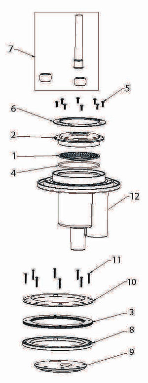 Pentair 580037 ColorVision gunite niche kit for the LED light bubbler