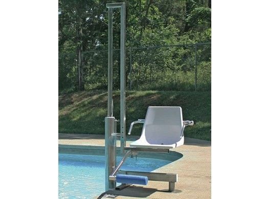 Aquatic Access IGAT-180 water powered ADA pool lift with automatic 180 degree seat turn