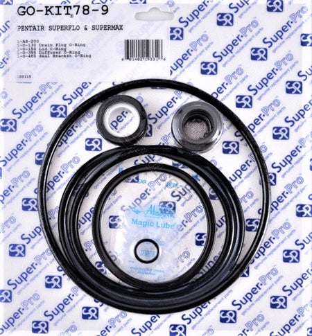SuperPro GO-KIT78 pump repair kit with AS-200 shaft seal and o-rings for Pentair SuperFlo and Sta-Rite SuperMax