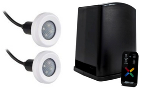 S.R. Smith 2TR-PT-6001 fiber to LED lighting kit with PT-6001 power center and two Treo LED pool lights