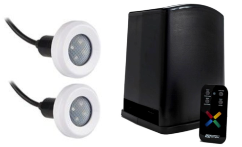 S.R. Smith 2TR-PT-6001 fiber to LED lighting kit with PT-6001 power center and two Treo LED pool lights
