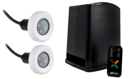 S.R. Smith 2TR-PT-6001 fiber to LED lighting kit with PT-6001 power center and two Treo LED pool lights