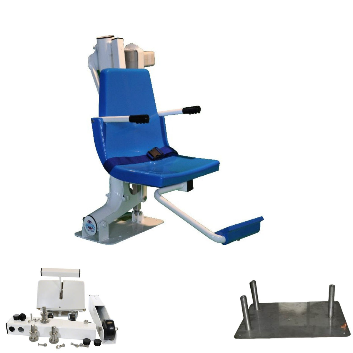Global Pool Products Commercial C-450 pool lift C450TPAPK with tri-point anchor and portable kit