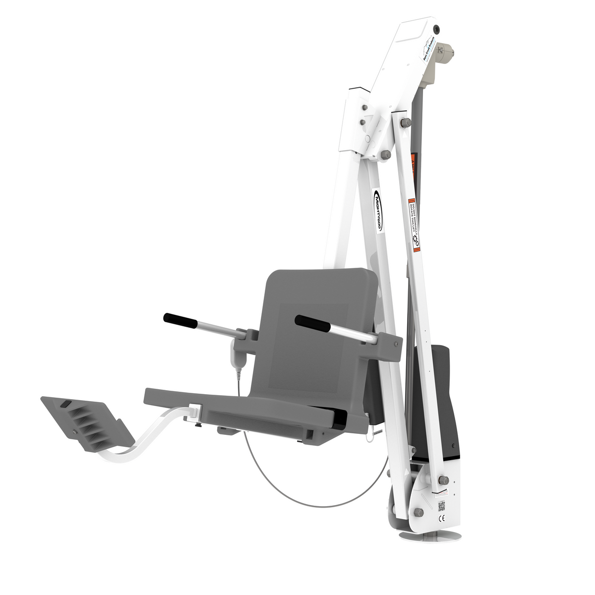 Aqua Creek Mighty 600 pool lift F-MTY600-G, white powder coat frame with a gray seat