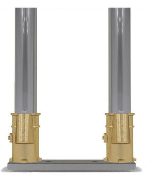 Perma-Cast PC-4008-BC 4 in. bronze deck anchor channel set with 8 in. center