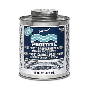 Oatey PoolTite 2346S blue PVC pipe cement, 1 pint can