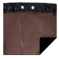 PoolTux brown solid ultra premium winter cover installed over an inground pool