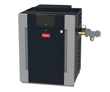Raypak Digital ASME Natural Gas Pool Heater, 399K BTU, Copper Heat Exchanger, Bronze Headers, 2,000 to 6,000 ft, B-R406A-EN-C #51, 017378