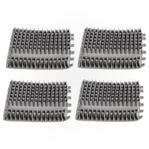 Maytronics 6101656-R4 Dolphin split style combination PVC brush in gray, 4 pack
