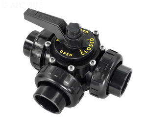 Praher OV3-1500U 1-1/2 inch 3 port valve with unions