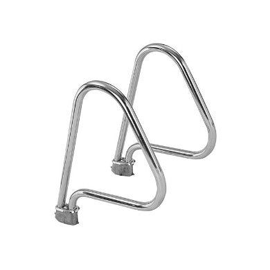 S.R. Smith RRH-100B residential stainless steel ring handrails with bronze anchors, pair