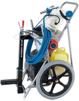 Hammerhead Service-30 pool service vacuum with 30 in. head, cart and truck mount