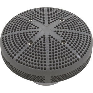 Super-Pro 25215-001-000 gray fiberglass Hi-Flo suction fitting with 6 in. cover, wall fitting and nut